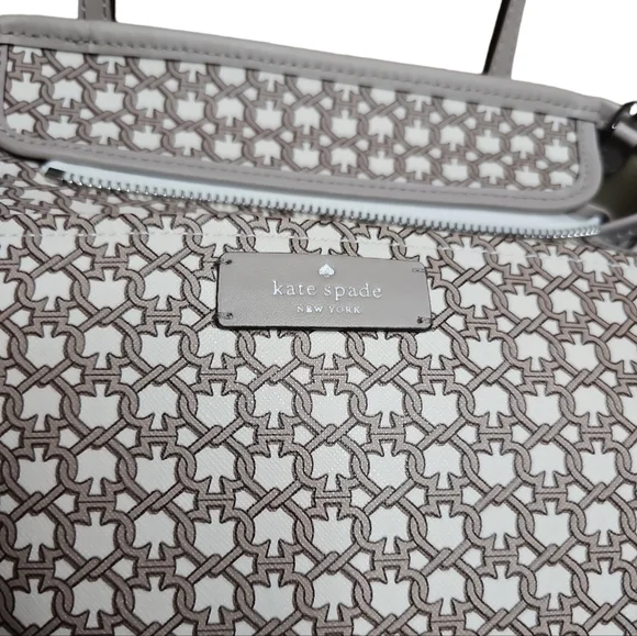 Kate Spade 2 pc. Link Satchel Bag/Matching Card Holder Cream/Beige Crossbody NWT - Picture 11 of 15